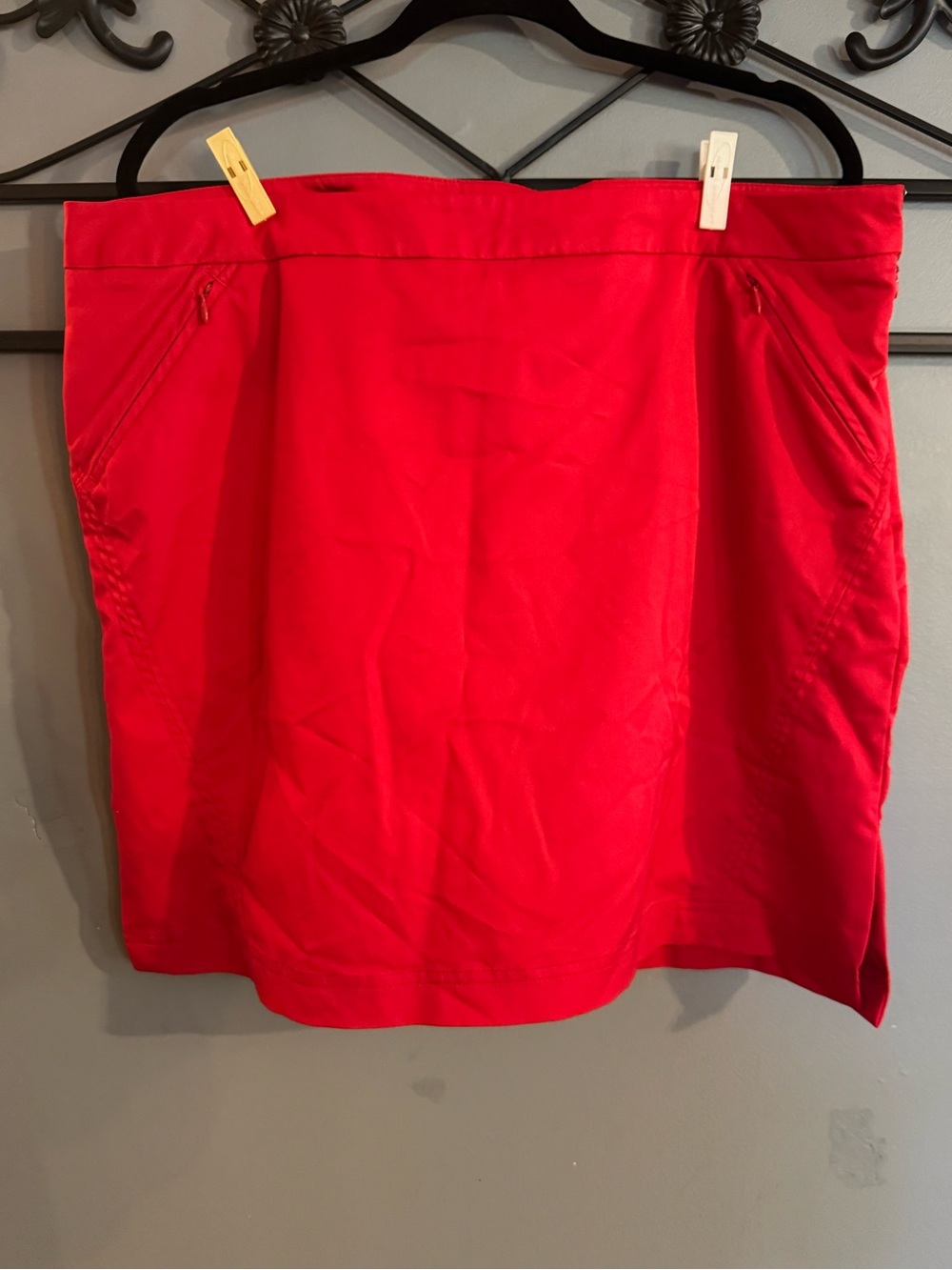 Callaway Red Athletic Skort with Zip Pockets